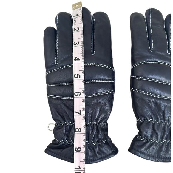 Conroy Leather Gloves Women’s Small Navy Blue Lined Winter Made in Japan - Picture 7 of 9